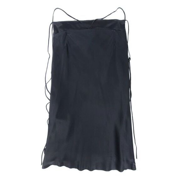 NWT Danielle Guizio 100% Silk Mae Midi Skirt 90's Ballet Minimalist Black Satin - Picture 5 of 7